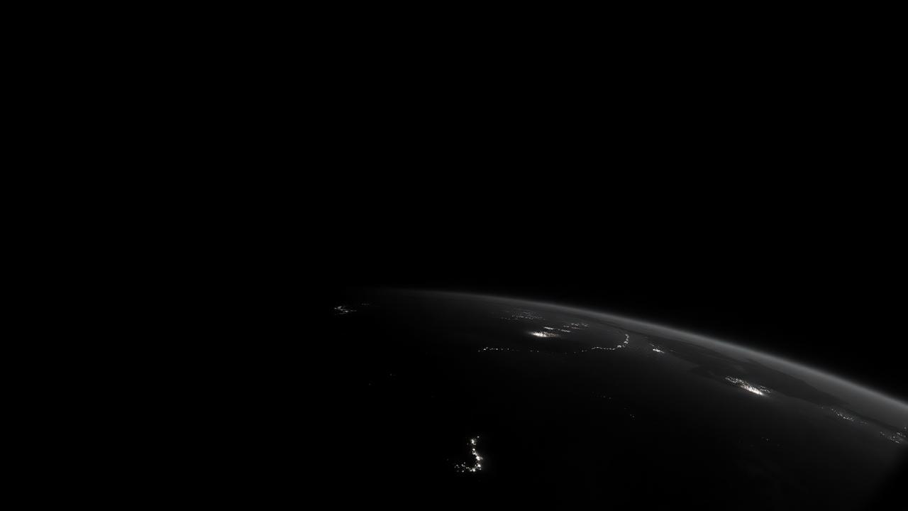 Earth at night from space